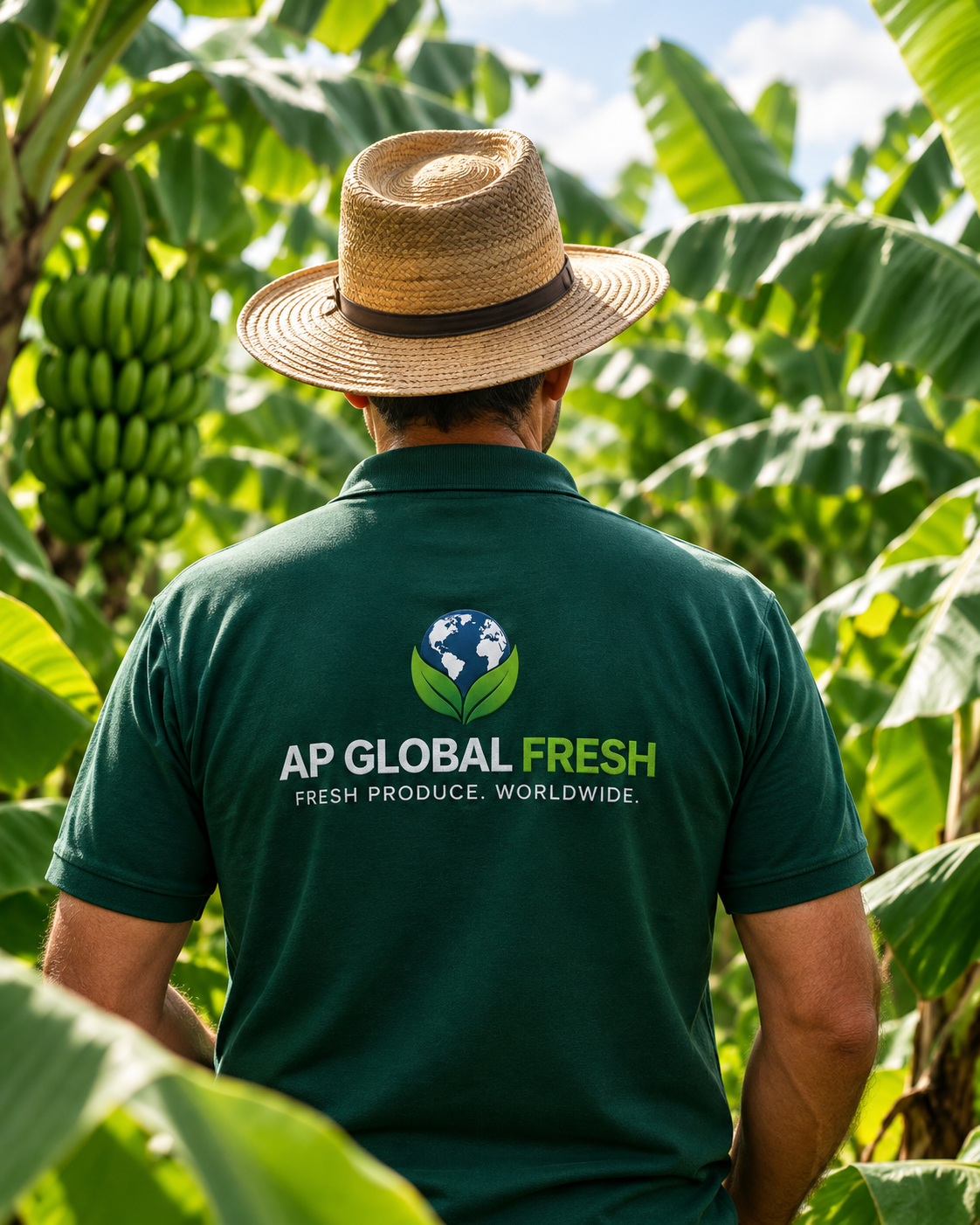 Illustrative image of a grower among banana plants